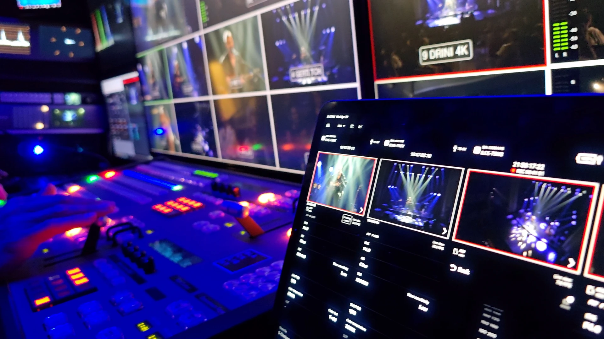 Live broadcast — production desk — actual photograph