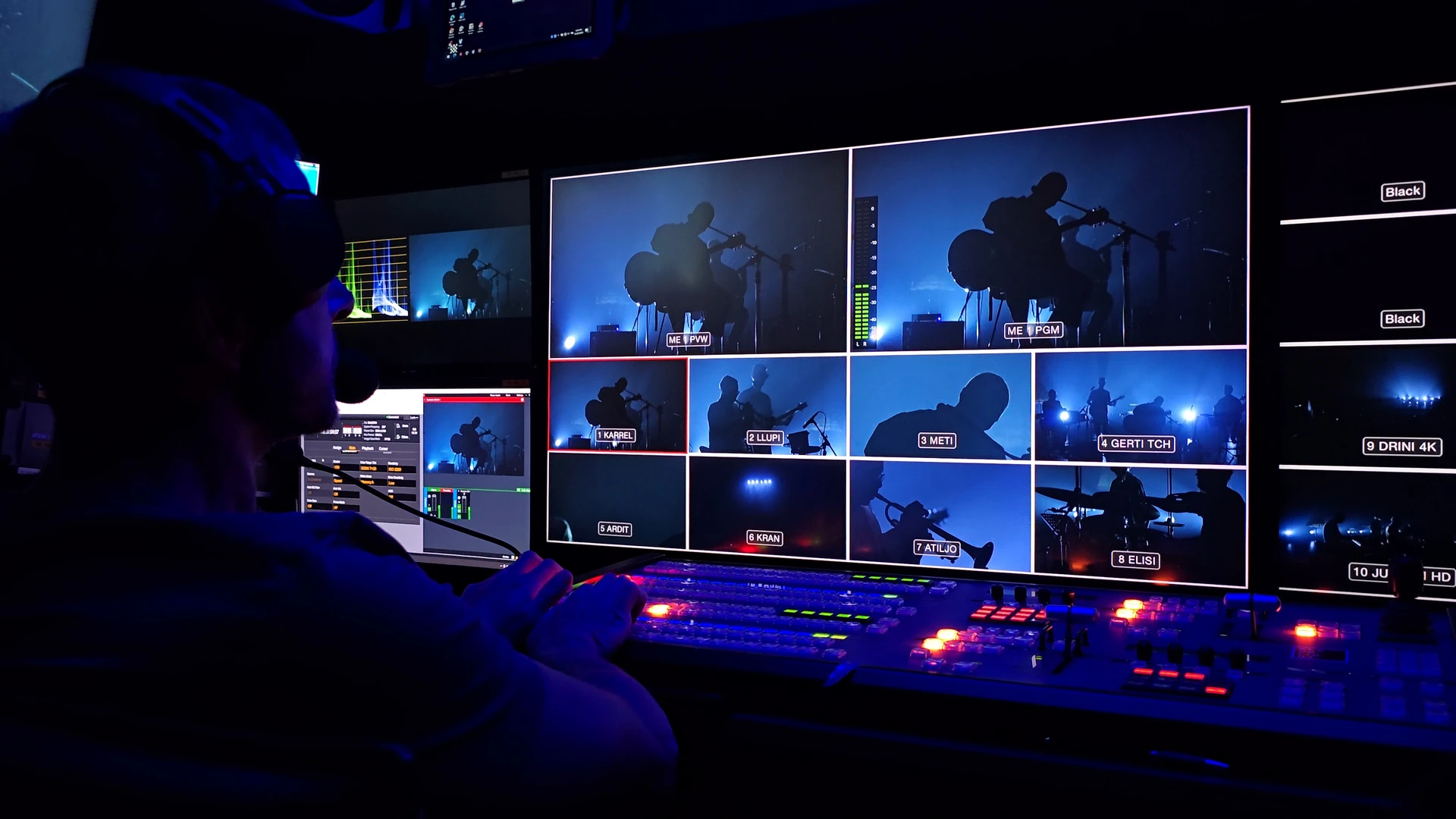 Live broadcast — director at work — actual photograph