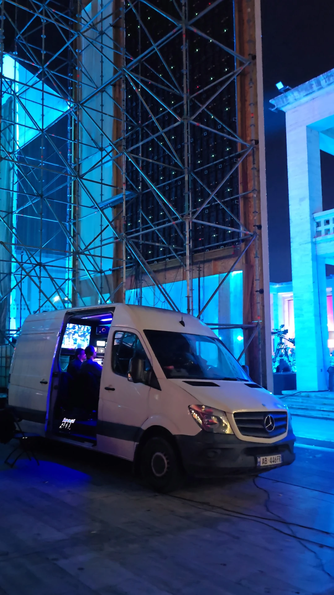 BLCK OB van — on location — actual photograph