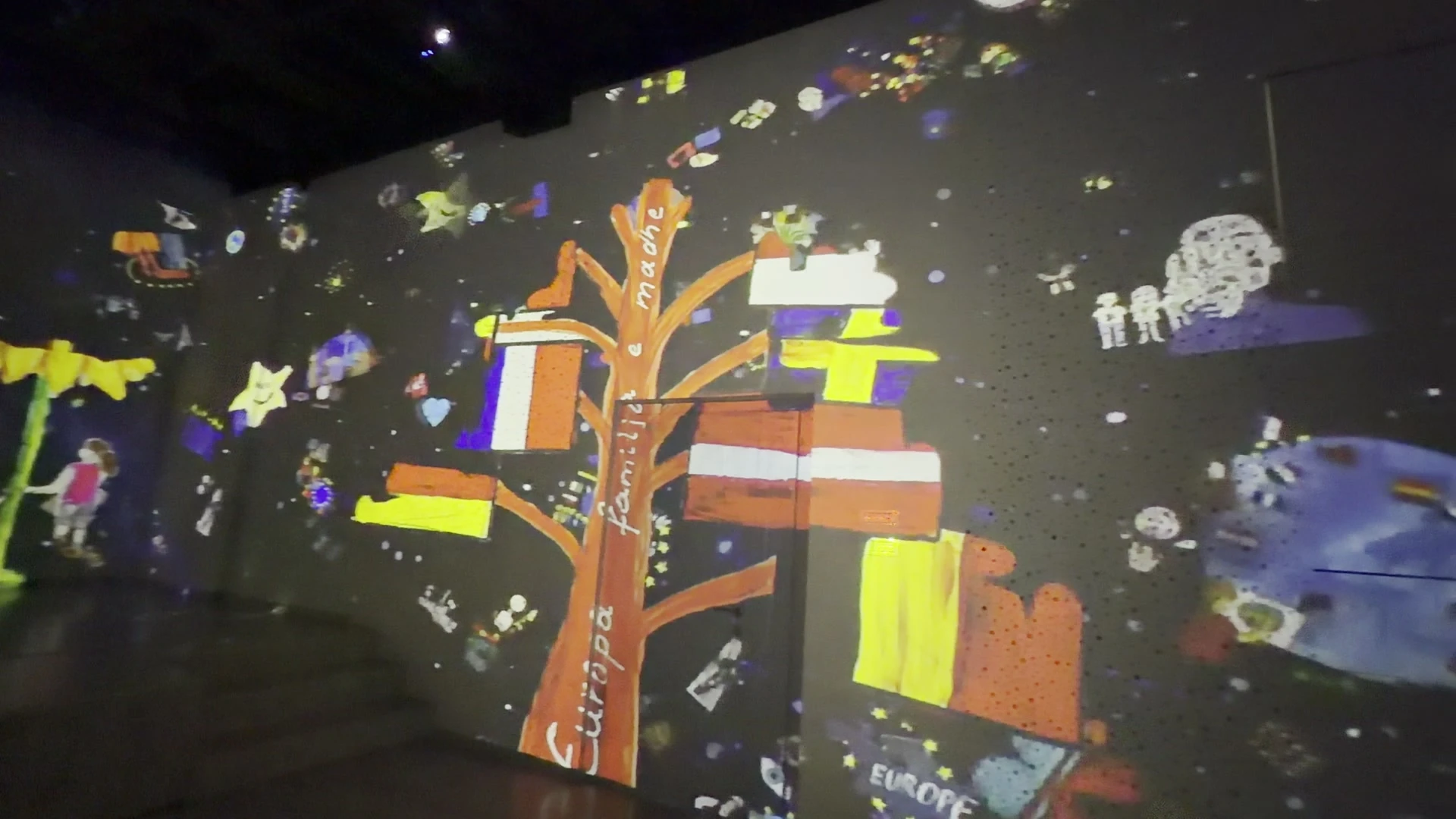 IMAGINE — participatory projection canvas — actual event video frame