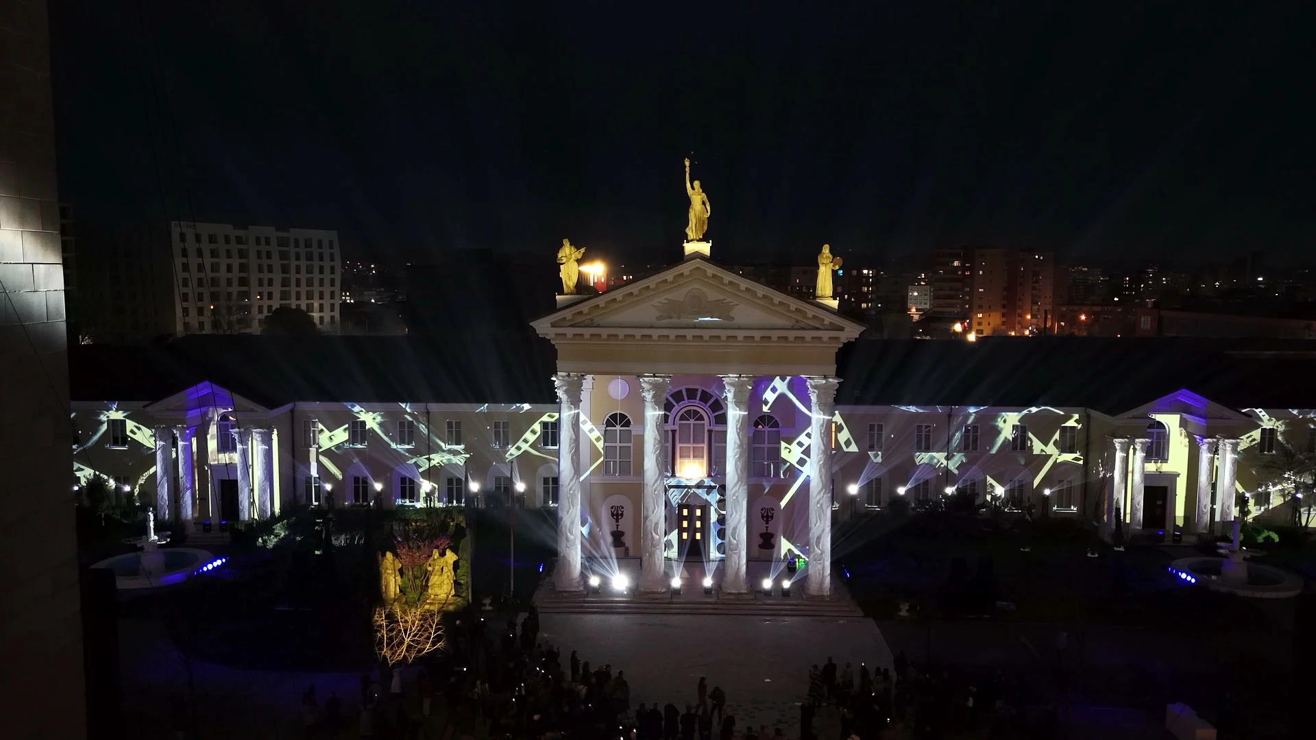 Kinostudio — inauguration, aerial view — actual event video frame
