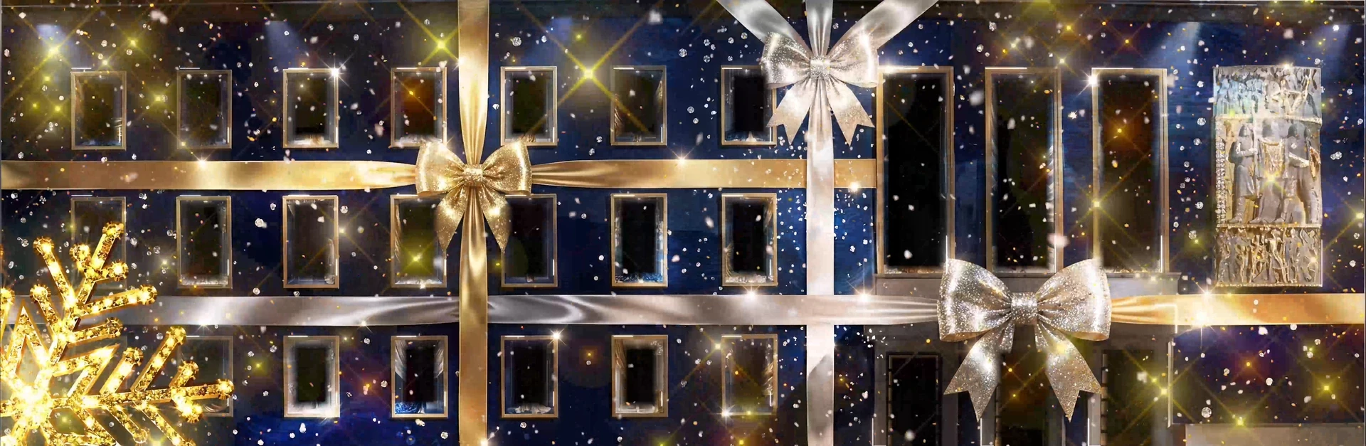 Prime Minister’s Office — Christmas & New Year — Gift ribbons and festive gold sparkle