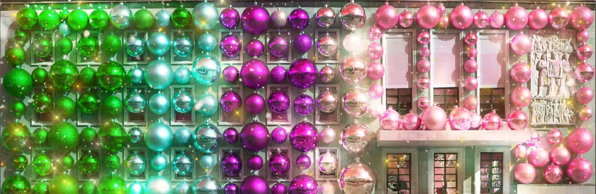 Prime Minister’s Office — Christmas & New Year — Jewel-colour baubles across the façade