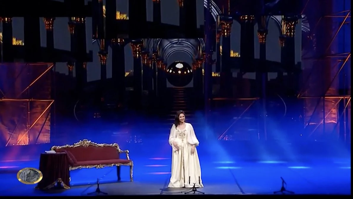 International Operatic Festival “Marie Kraja” — 2022 & 2024 — Opera stage wide with real scenic design and performer.